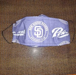San Diego Padres / 3 Panel Face Mask Blue / White